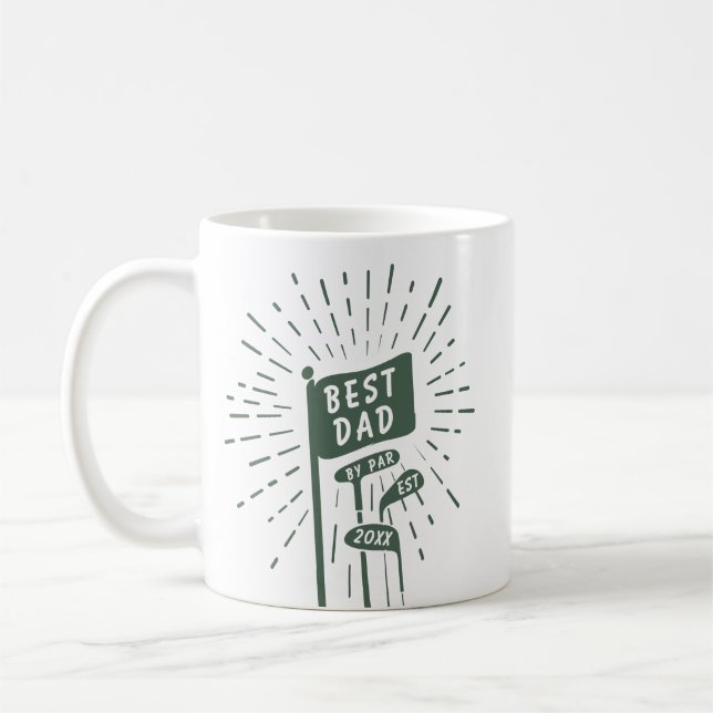 Retro Funny Beauty Vater Par Foto Golfclub Kaffeetasse (Links)