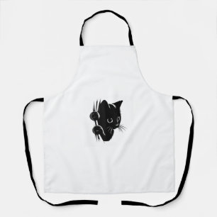 Retro Funny Cat Halloween Kostüm für Frauen Männer Schürze