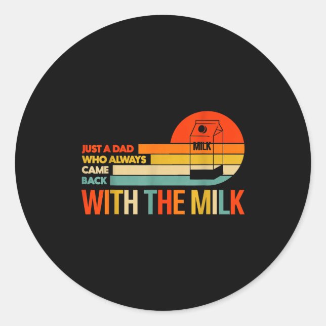 Retro Funny Dad Quote Design Gift For Father’s Day Runder Aufkleber (Vorderseite)