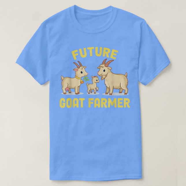 Retro Funny Future Goat Bauer Wer Ziegen Lieben T-Shirt (Design vorne)