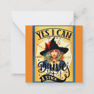 Retro Funny Halloween Cards Mitteilungskarte