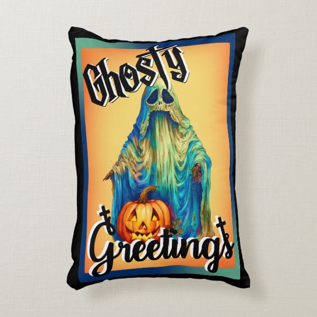 Retro Funny Halloween Dekokissen (Vorderseite(Vertikal))