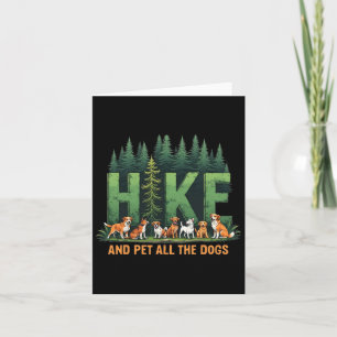 Retro Funny Hip and Pet all the Hunde Wanderhund L Karte