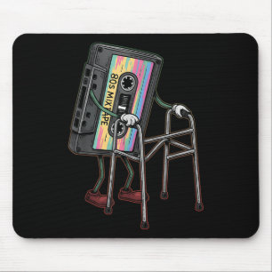 Retro Funny Old Cette Tape Walker Vergiss nie Flo Mousepad