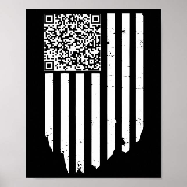 Retro Funny Qr Trump Tanzcode Poster (Vorne)