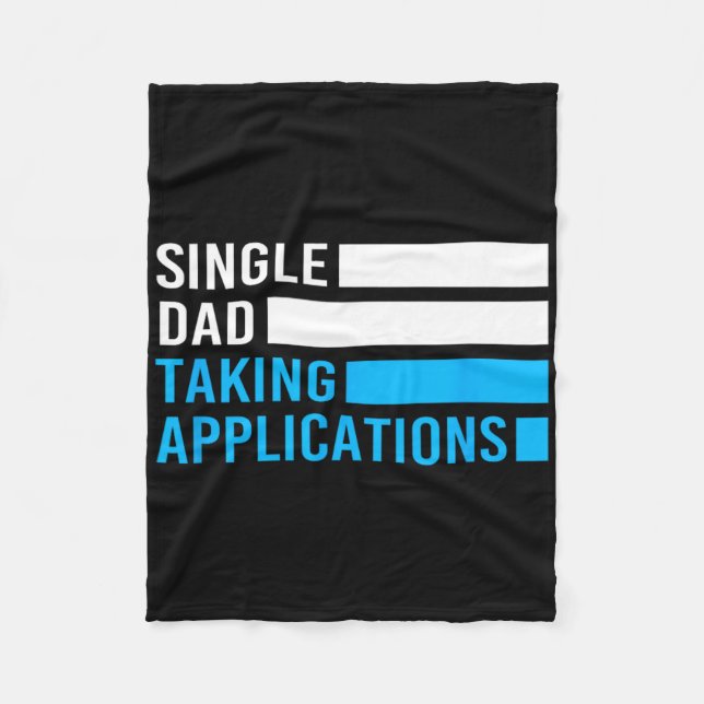 Retro Funny Single Vater bei der Bewerbung Fleecedecke (Vorderseite)