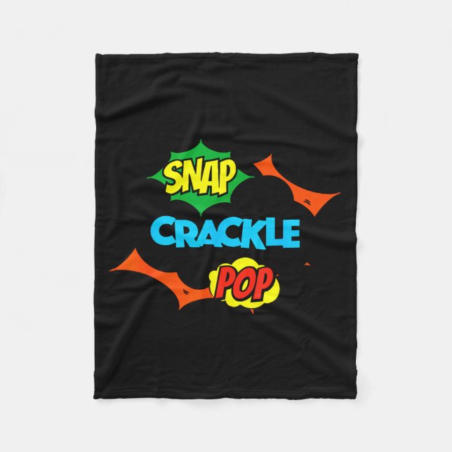 Retro Funny Snap Crackle P Quote Relax Meme Game  Fleecedecke (Vorderseite)