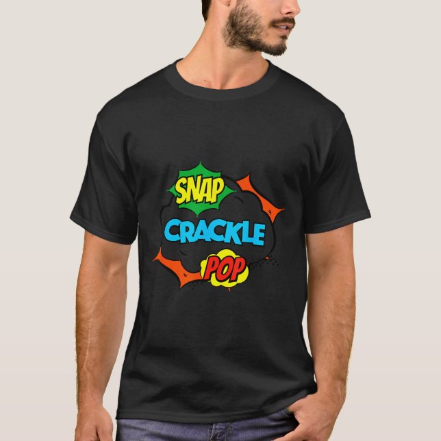 Retro Funny Snap Crackle P Quote Relax Meme Game  T-Shirt (Vorderseite)