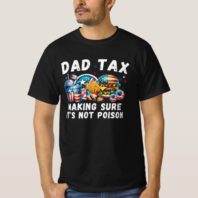 Retro Funny Vater Tax ,Fathers Day Vater Witz T-Shirt (Vorderseite)