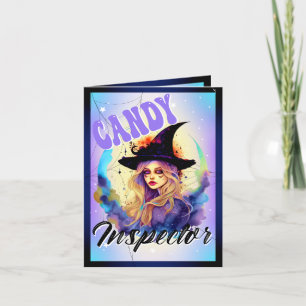 Retro Funny Witchy Halloween Cards Dankeskarte