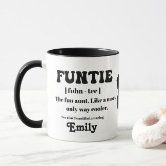 Retro Funtie Definition Personalisierte Tante Tasse