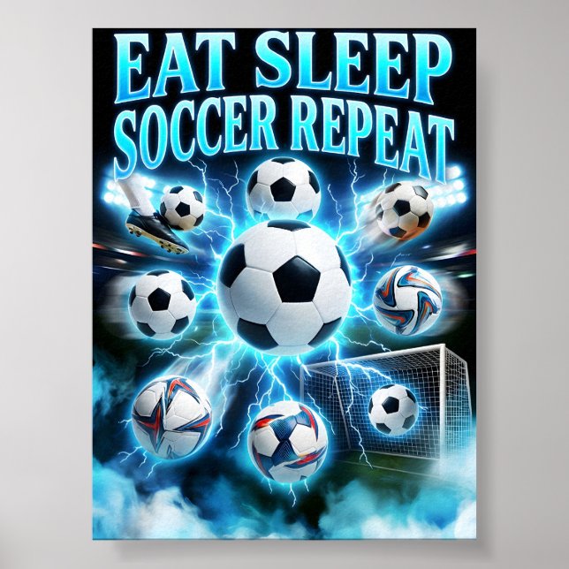 Retro-Fußball-Fan-Geschenkposter Poster (Vorne)