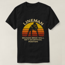 Retro-Fußball-Lineman-Ziegelmauer Lustiges Geschen