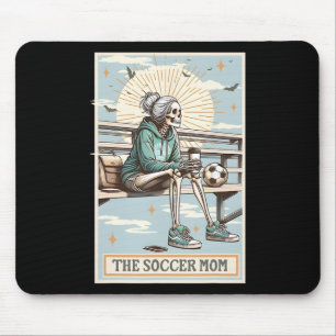 Retro-Fußball-Mama-Tarotkarte Fußball-Skelett-Mama Mousepad