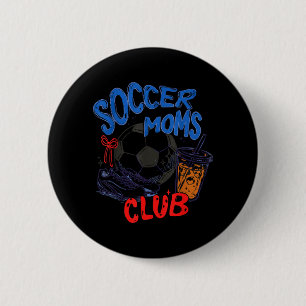 Retro-Fußball-Mütter-Club Eiskaffee-Srts-Mama Button