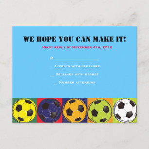 Retro FUSSBALL Themed Bar-Schläger Mitzvah RSVP Karte