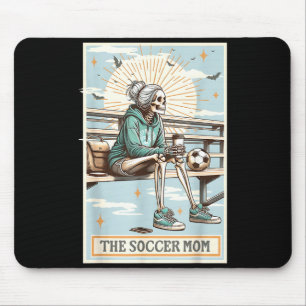Retro-Fußballmutter-Tarotkarte-Fußballskelett-Mama Mousepad
