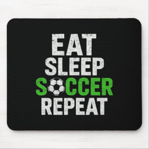 Retro-Fußballspieler, der sagt: Essen, Schlafen, S Mousepad