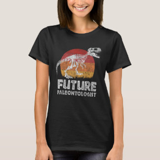 Retro Future Paleontologe T-Rex Dinosaur Fossil T-Shirt