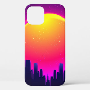 Retro Futurismus. futuristische Synth-Wave-Illustr Case-Mate iPhone Hülle