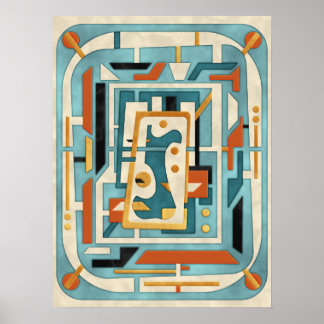 Retro-Futurist Mid-Century-Modern Poster