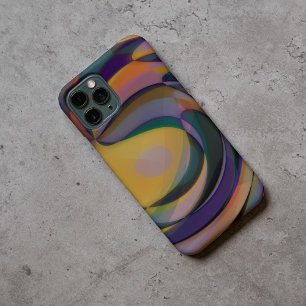 Retro Futuristic Radial Swirve Waves Art Muster iPhone 11Pro Max Hülle