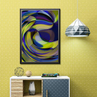 Retro Futuristic Radial Swirve Waves Art Muster