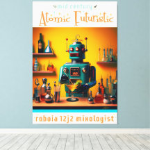 Retro Futuristic Robot ROBIA 12J2 Mixologe