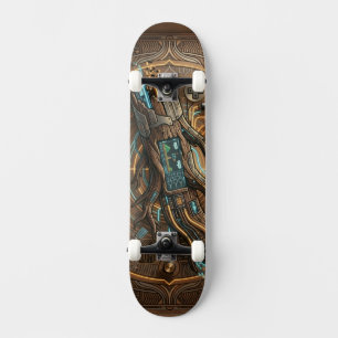 Retro-futuristische kybernetische Treibholz-Fusion Skateboard
