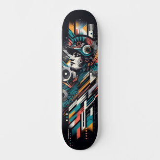 Retro-futuristische Tech-Street-Art-Skateboard 22 Skateboard