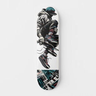 Retro-futuristische Tech-Street-Art-Skateboard 23 Skateboard