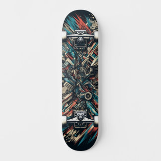 Retro-futuristische Tech-Street-Art-Skateboard 32 Skateboard