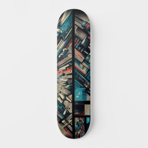 Retro-futuristische Tech-Street-Art-Skateboard 33 Skateboard