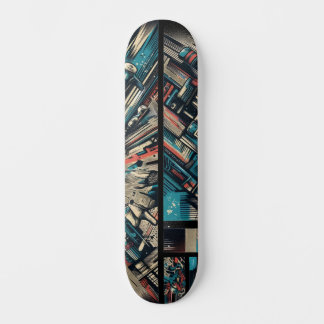 Retro-futuristische Tech-Street-Art-Skateboard 33 Skateboard