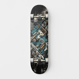 Retro-futuristische Tech-Street-Art-Skateboard 35 Skateboard
