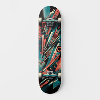 Retro-futuristische Tech-Street-Art-Skateboard 37 Skateboard