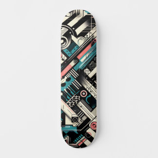 Retro-futuristische Tech-Street-Art-Skateboard 6 Skateboard