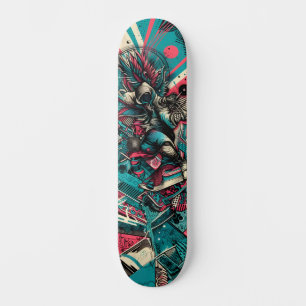 Retro-futuristische Tech-Street-Art-Skateboard 7 Skateboard