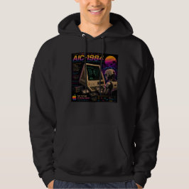 Retro-futuristischer AI-Roboter-Computer-Vaporwave Hoodie