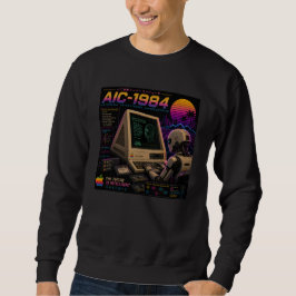 Retro-futuristischer AI-Roboter-Computer-Vaporwave Sweatshirt