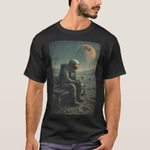 Retro-Futuristischer Astronaut, Sci-Fi Weltraum Ab T-Shirt