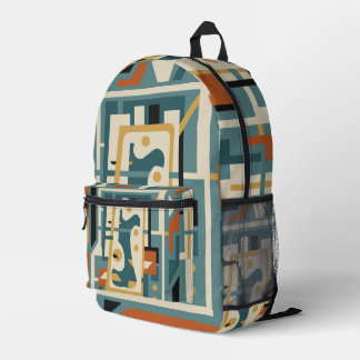 Retro-Futuristischer Mid-Century-Modern Bedruckter Rucksack