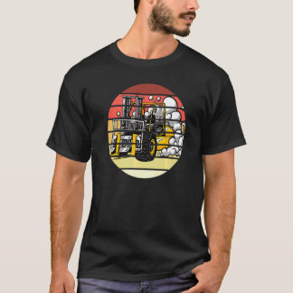 Retro Gabelstaplertreiber Vintager Gabelstapleröff T-Shirt