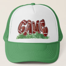 Retro Game Day Football Trucker Hut - Grün und Wh