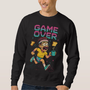 Retro-„Game Over“-Kaffeerausch – Lustiger Laufkarr Sweatshirt