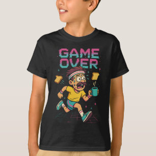 Retro-„Game Over“-Kaffeerausch – Lustiger Laufkarr T-Shirt