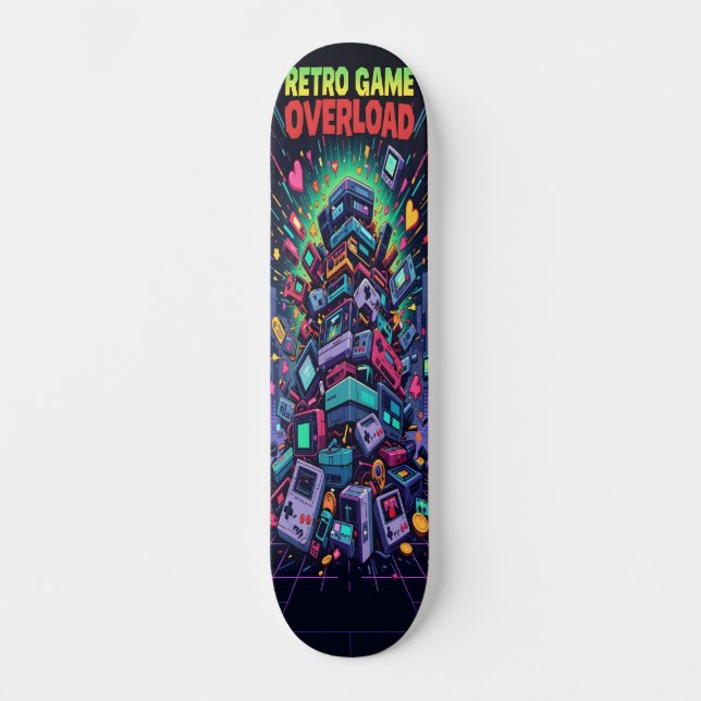 Retro Game Overload Edition 2 Skateboard (Vorderseite)