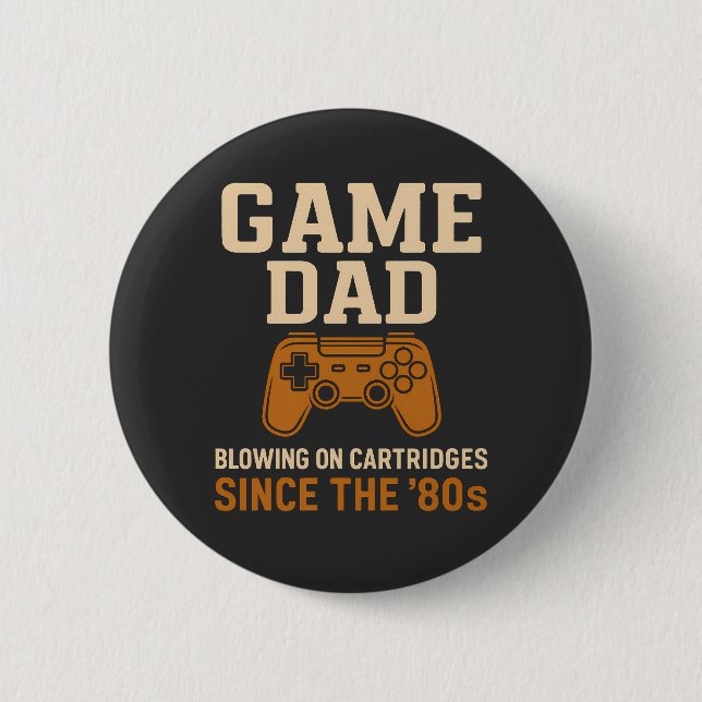 Retro Game Vater "80er Cartridge Vibes Button (Vorderseite)