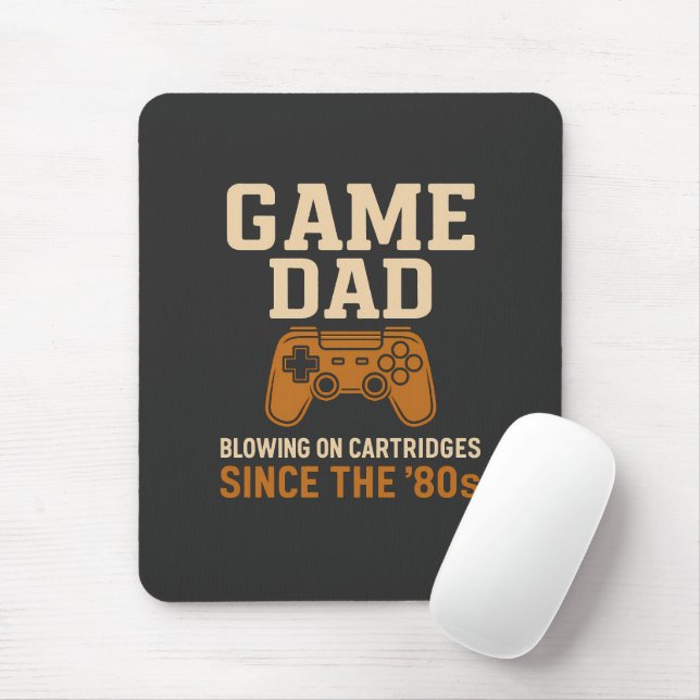Retro Game Vater "80er Cartridge Vibes Mousepad (Mit Mouse)