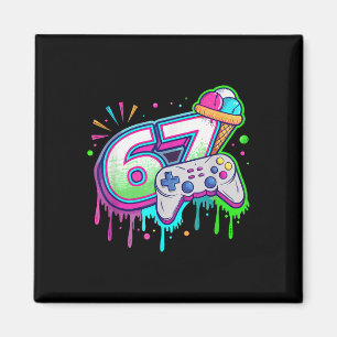 Retro-Gamer-67-Design-Stil für Eiscreme- und Gamin Magnet